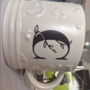 White Embossed Coffee Mug